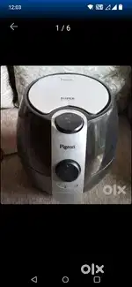 Air Fryer ,  Pigeon make, scrach less, excellent workimg condition