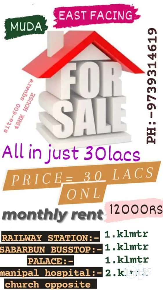 12000 rent income/ month invest onl 30 lacs MUDA