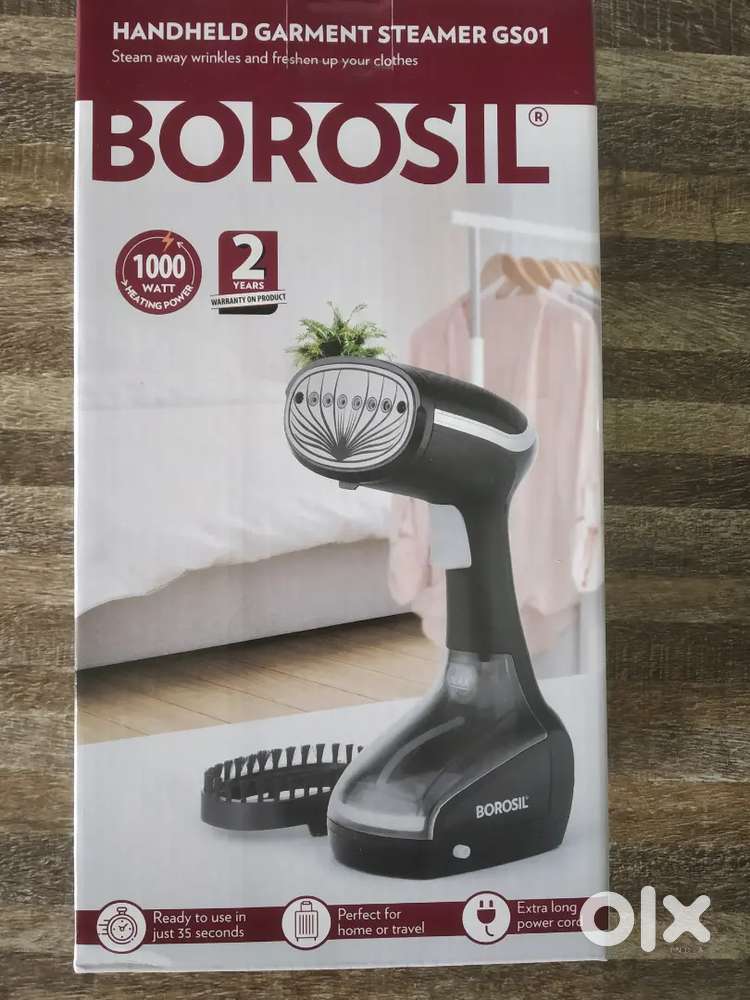 Borosil 1000W Handheld Garment Steamer  Ceramic Coated Soleplate