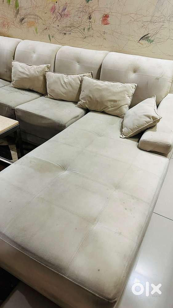 L shaped 3 seater sofa with longer