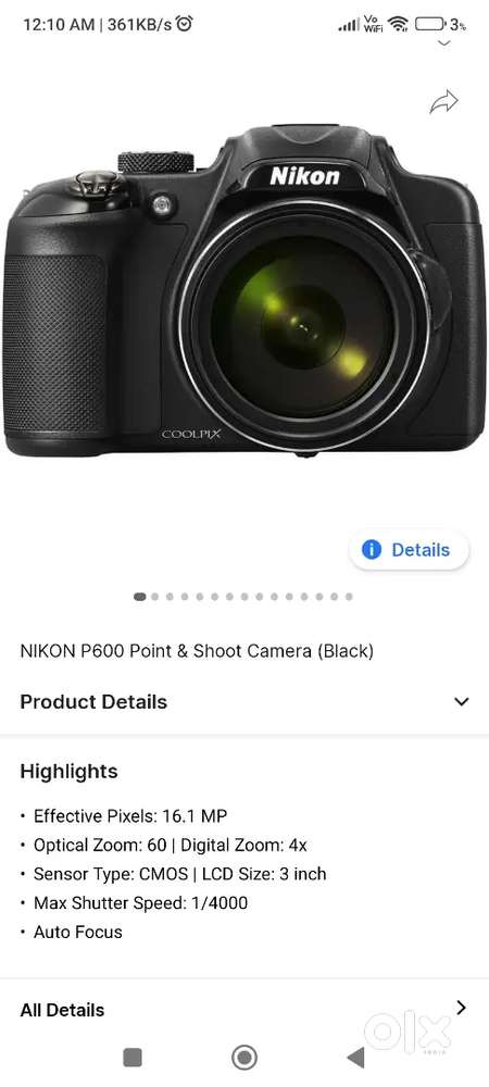 NIKON CAMERA SALE RARELY USED P600