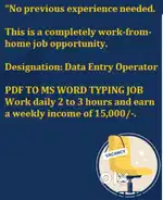 Start earning with  part time typing job