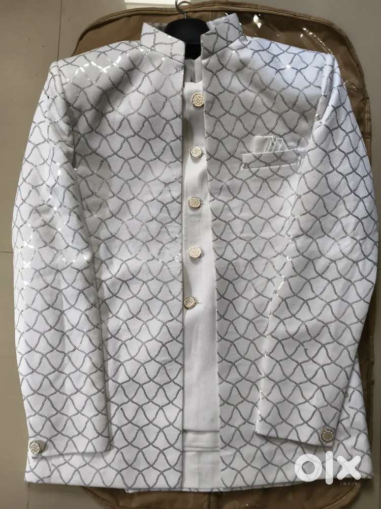 White Jodhpuri Suit with Pant – Elegant Wedding/Ethnic Wear