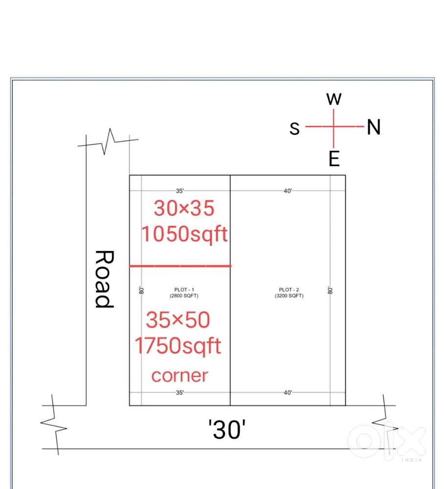WALLFORT CITY के बगल में  प्लॉट बेचना है कॉर्नर