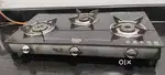 Vechva ના છે 3 burner gas carbon glass valo, 3 cooker, 1 car