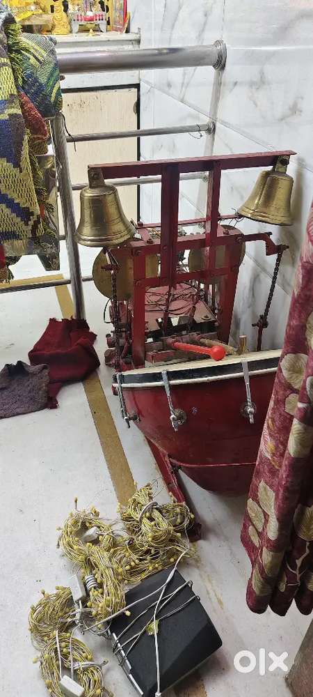 मंदिर का नगाड़ा मशीन से चलने वाला