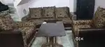 5 seater sofa set in good condition with table.