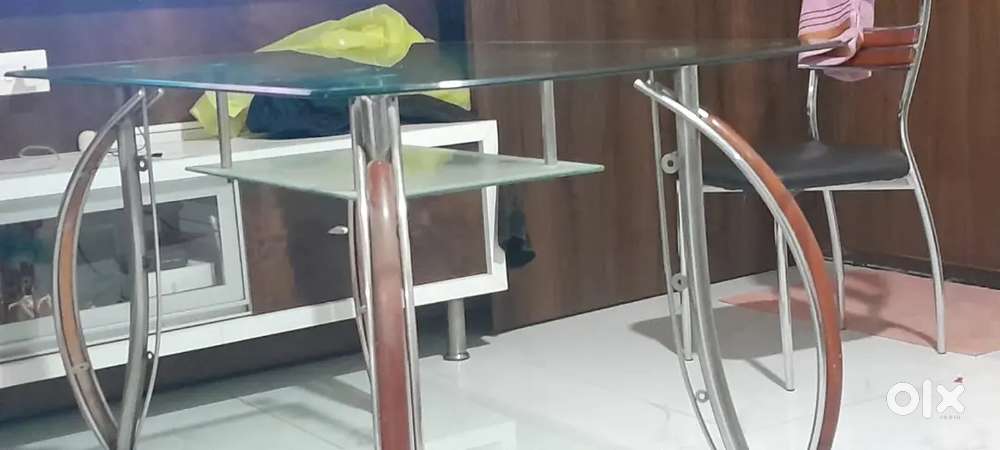 Glass dining table