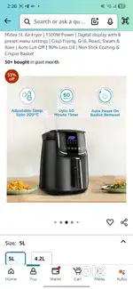 (New SealPack) Airfryer