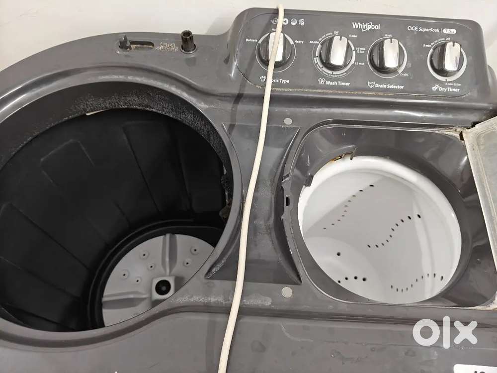Whirlpool semi automatic 5 star washing machine 7 years motor warranty
