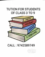 Tution for class 4 to 9 , home tutor available