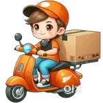 Bike delivery boy in khammam