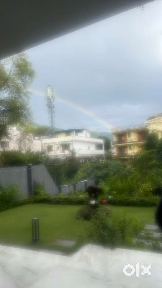 Two room set in greens