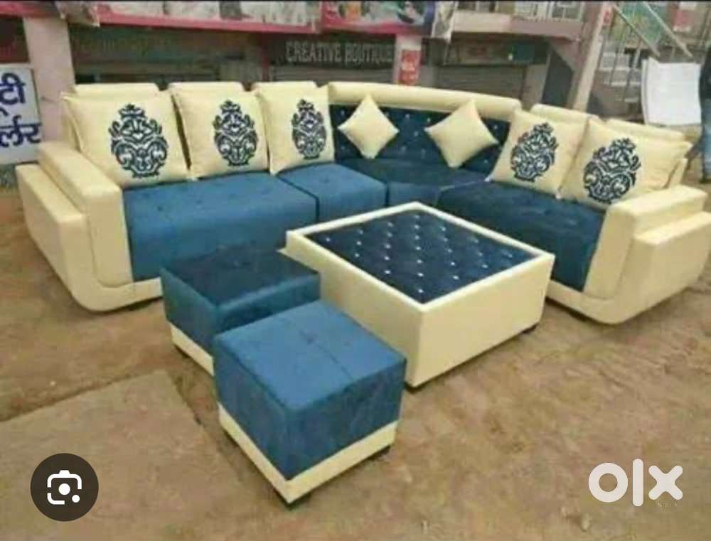 Today special buying new sofa 8490, L size sofa 13999/-Emi bhi