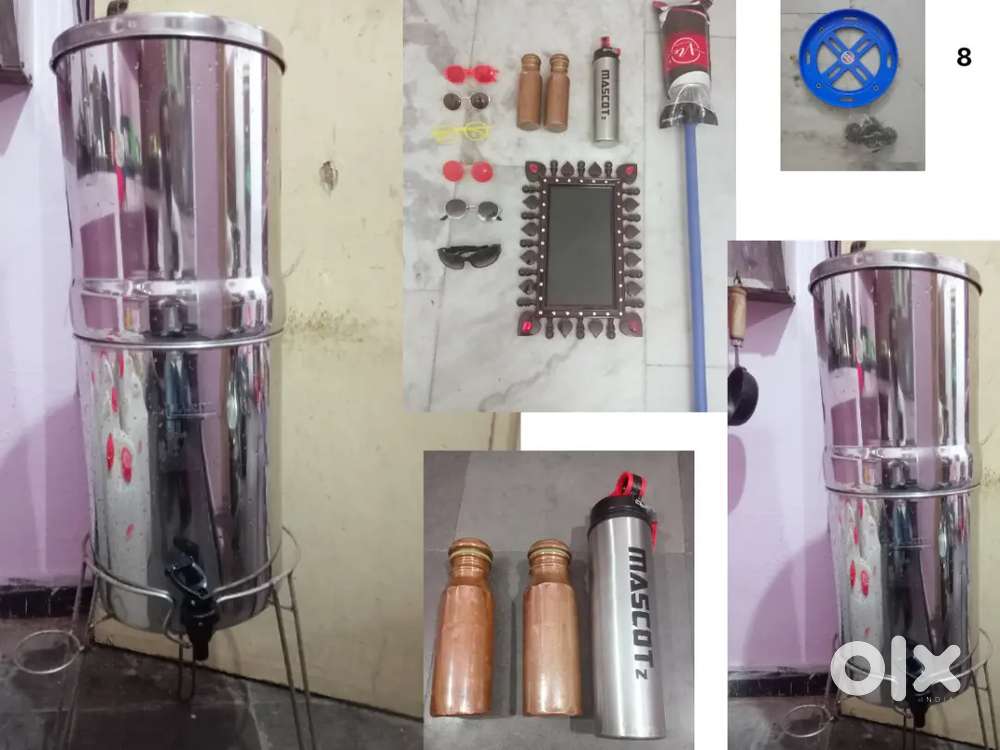 Steel.- Filter n bottles-& all sale