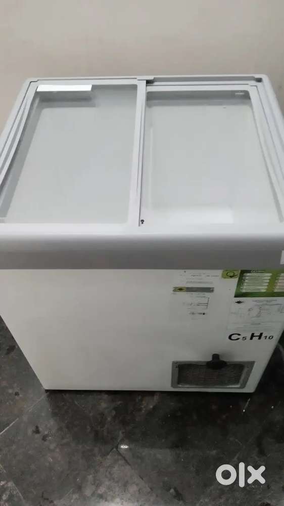 deep freezer with glass door