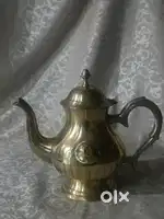 Antique pure brass solid heavy tea pot for 6 cups tea