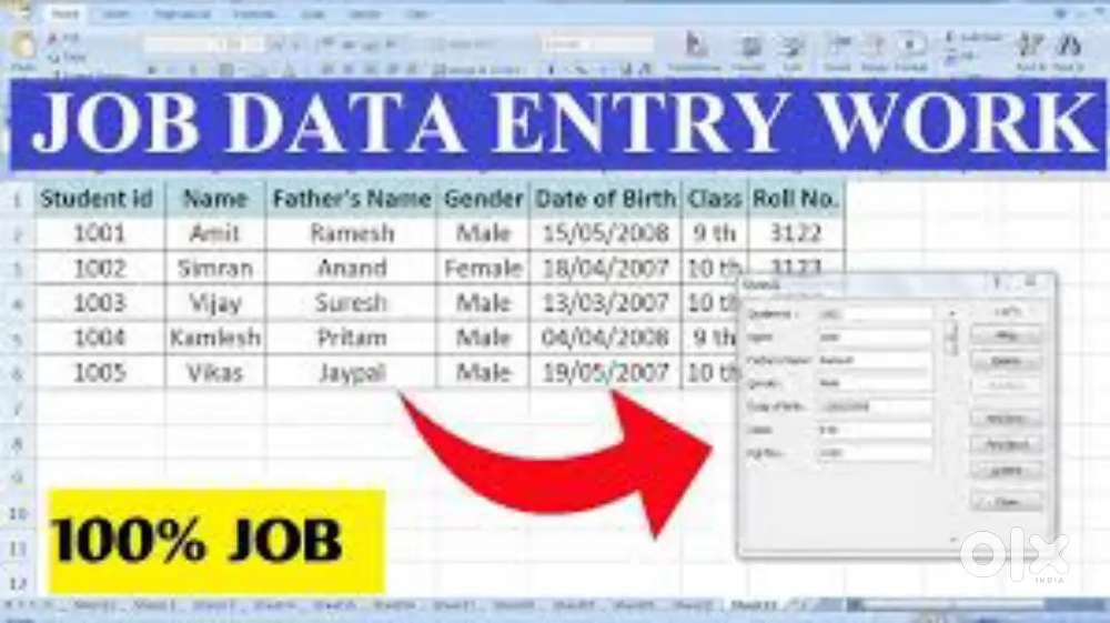 Data entry work freelancer needed