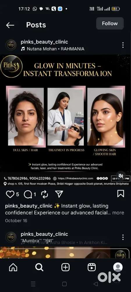 Skin clinic want work done in parlour or saloon helper