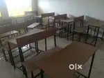 School desk bench