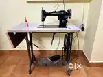 Black stitching -sewing machine