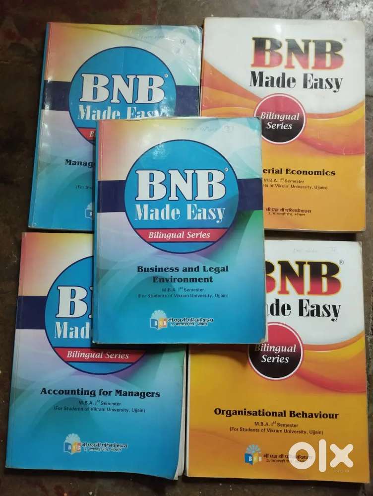 MBA ki book sel karna he 1st semester ki he BNB