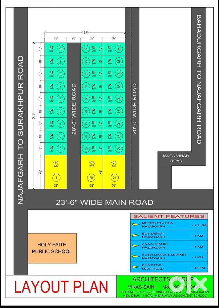 50 Gaj plot for sale in Krishna Colony Najafgarh