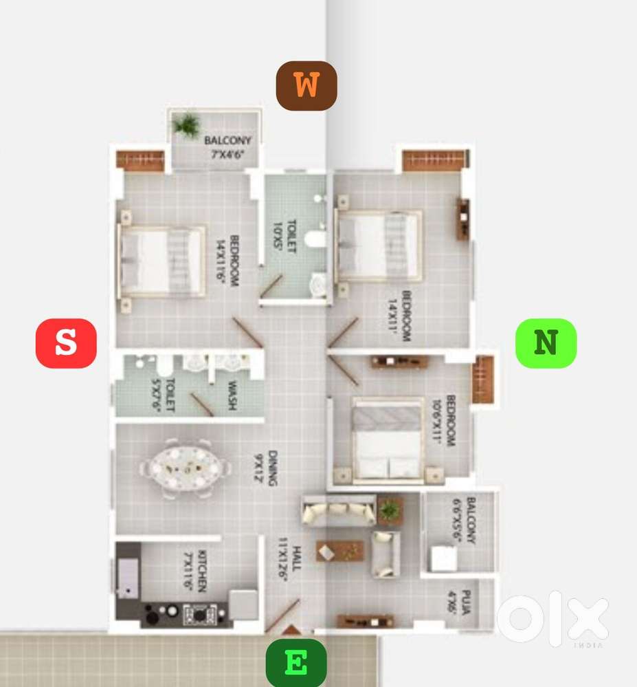 3bhk Flat for sale at premium project