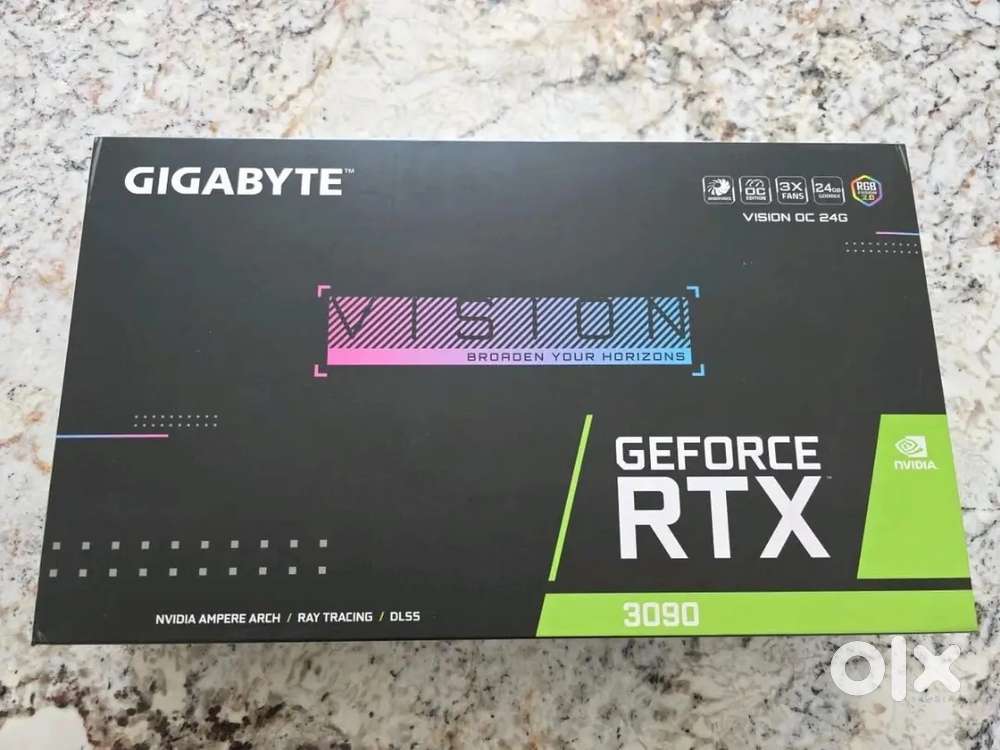 Used Gigabyte GeForce RTX 3090 Vision 24GB GDDR6X Graphics Card.