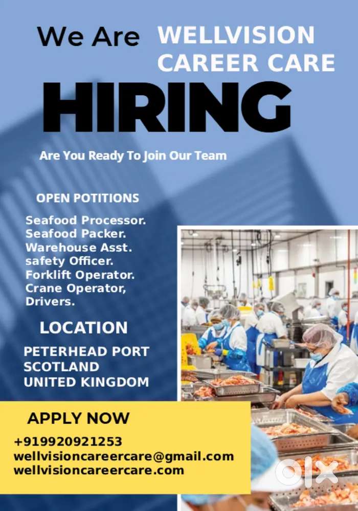 URGENTLY REQUIRED FOR SEAFOOD COMPANY