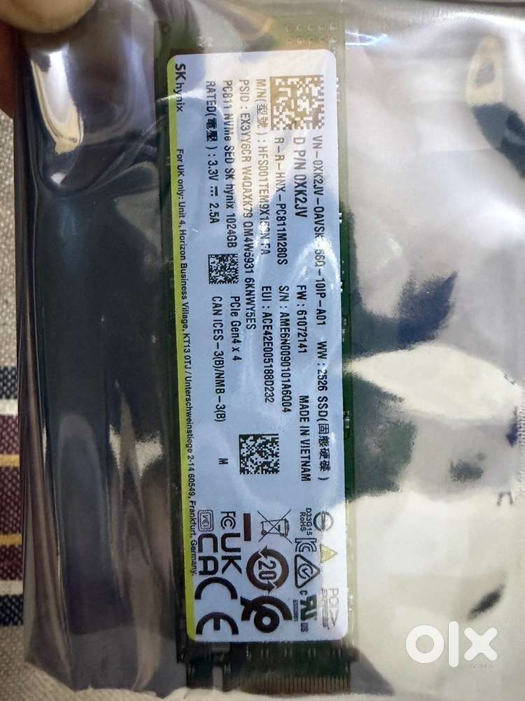 New 1 TB SDD NVme