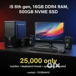 Desktop Computer with Monitor and Accessories with 1 year warranty.