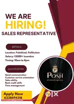 SALES REPRESENTATIVE CUM TAILOR