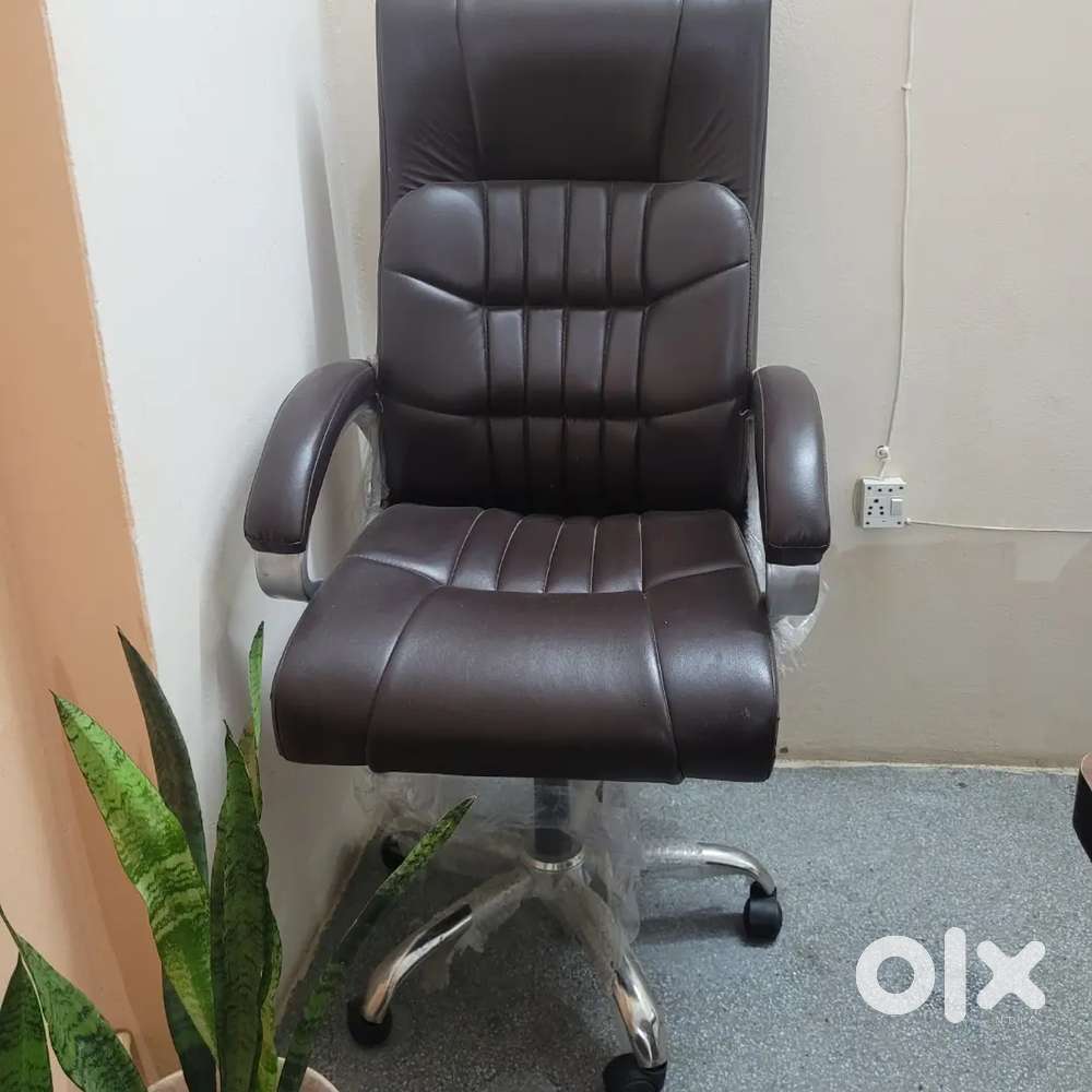 Revolving leather chair