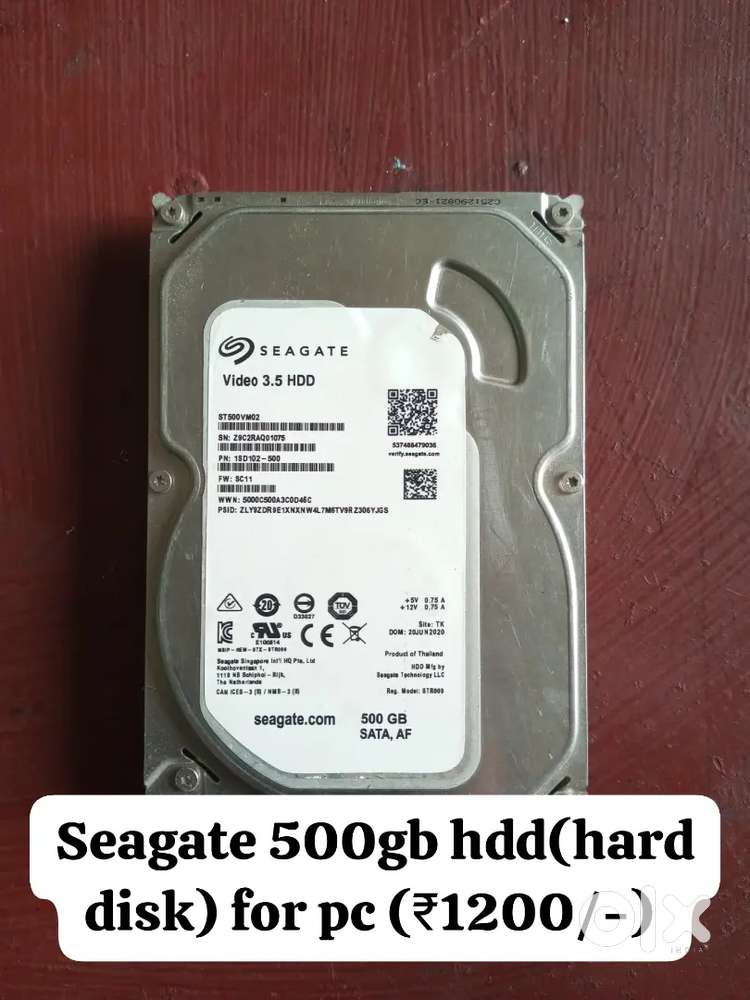 Hard disk 500gb for pc, 180W power supply for pc