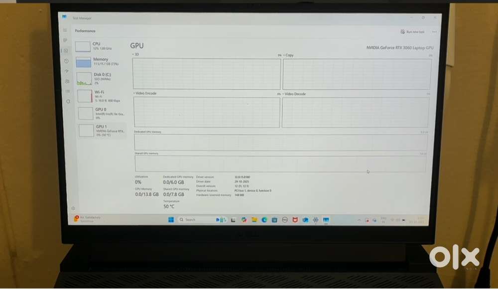 Dell 5520 G15 (12th Gen Core i7-12700H/16GB/512GB SSD/6GB RTX 3060)