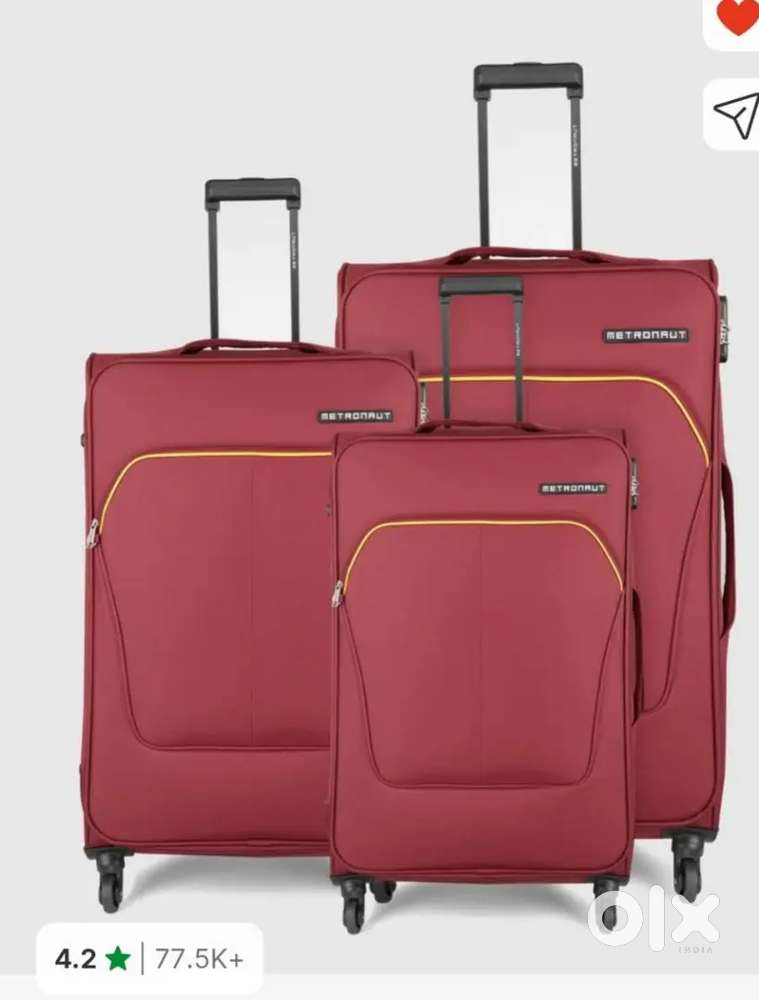 Trolley bag 3 combo (3500) And Timex watch' stainless steel new 750