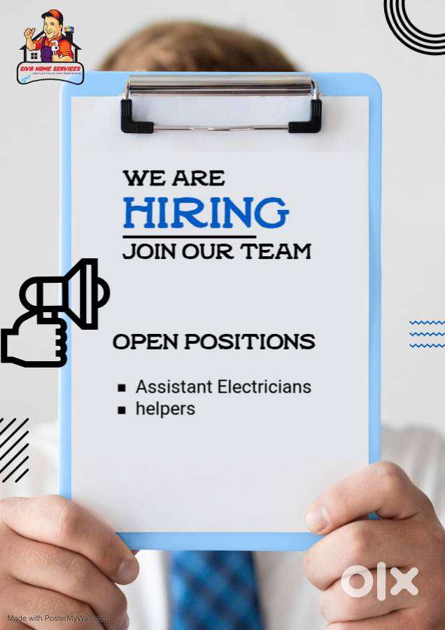 Hiring Now! General Helpers & Asst. Electricians for Siva Ho
