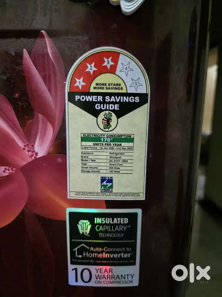 Whirlpool fridge 182 lit