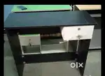 Black and white single draw table brand new