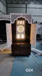 Pooja Mandir/Home Temple/Brown colour Wooden Temple