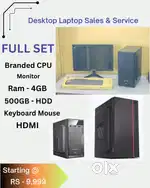 warranty-8gb ram-500gb hdd-computer-new-i5-full set-monitor-laptop