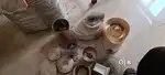 mixer grinder, desktop table, kid walker, flower pot, skates shoe,