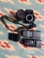 Nikon D3100 + 18-140mm lens + 2x Unit Flash +