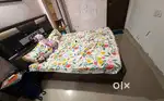 6*6.5 ft king bed with springwell mattress , office table full size