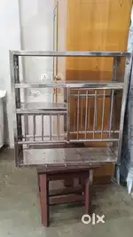 Stainless steel unused kitchen stand