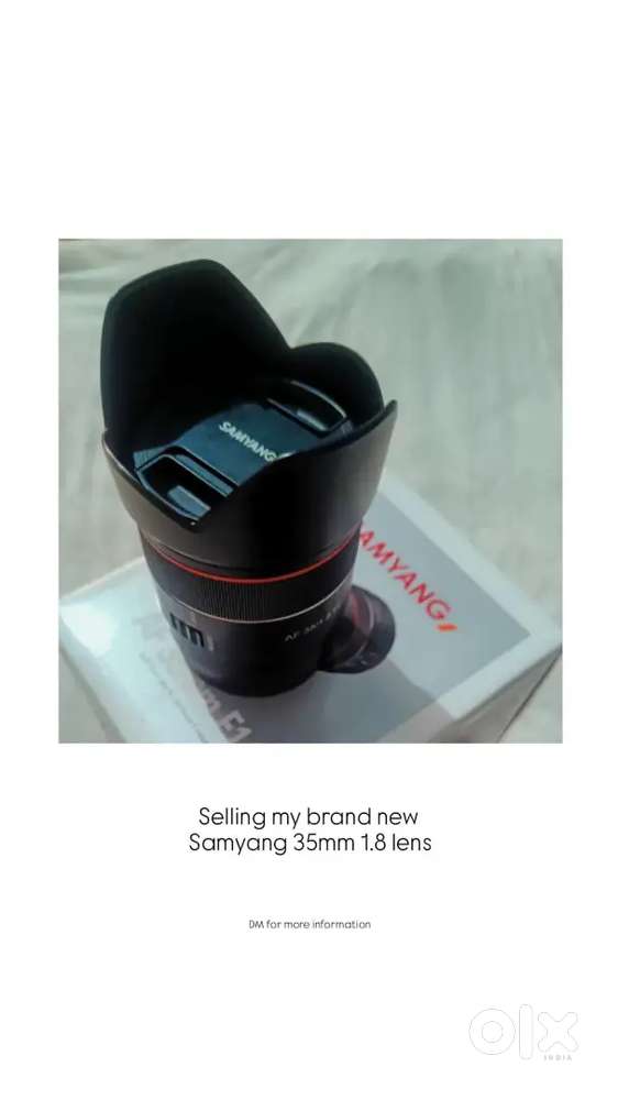 samyang 35mm 1.8 lens brand new condition