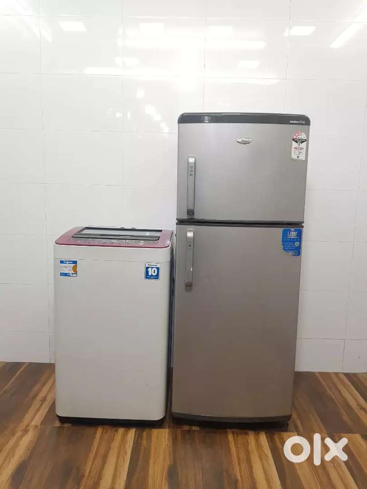 Panasonic 7kg top load washing machine and refrigerator