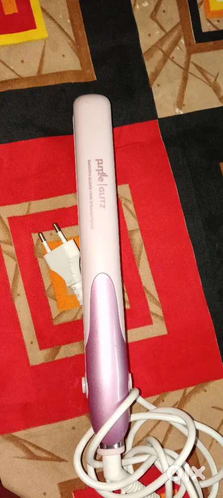 Purple straightener pink colour
