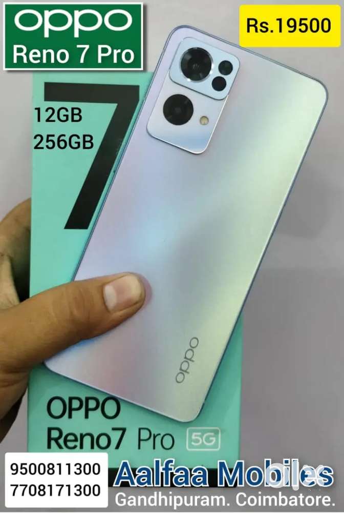 OPPO RENO 7 PRO 5G. 12GB 256GB Lite Used, Full Box Kit, Aalfaa Mobiles